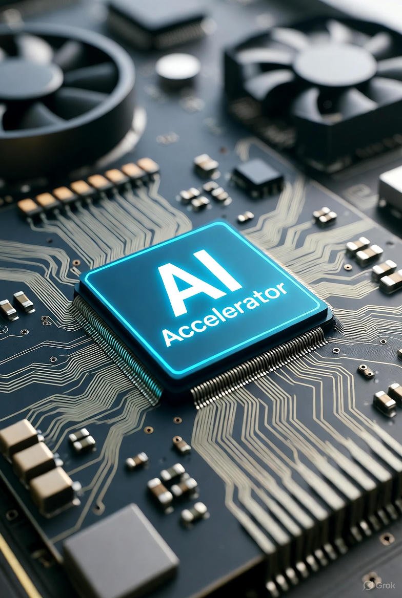 Chip acelerador IA en tarjeta gráfica moderna