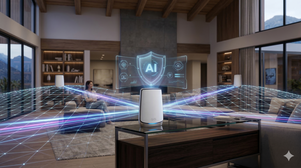 Sistema mesh NETGEAR Orbi 970 WiFi 7 con optimización inteligente de red