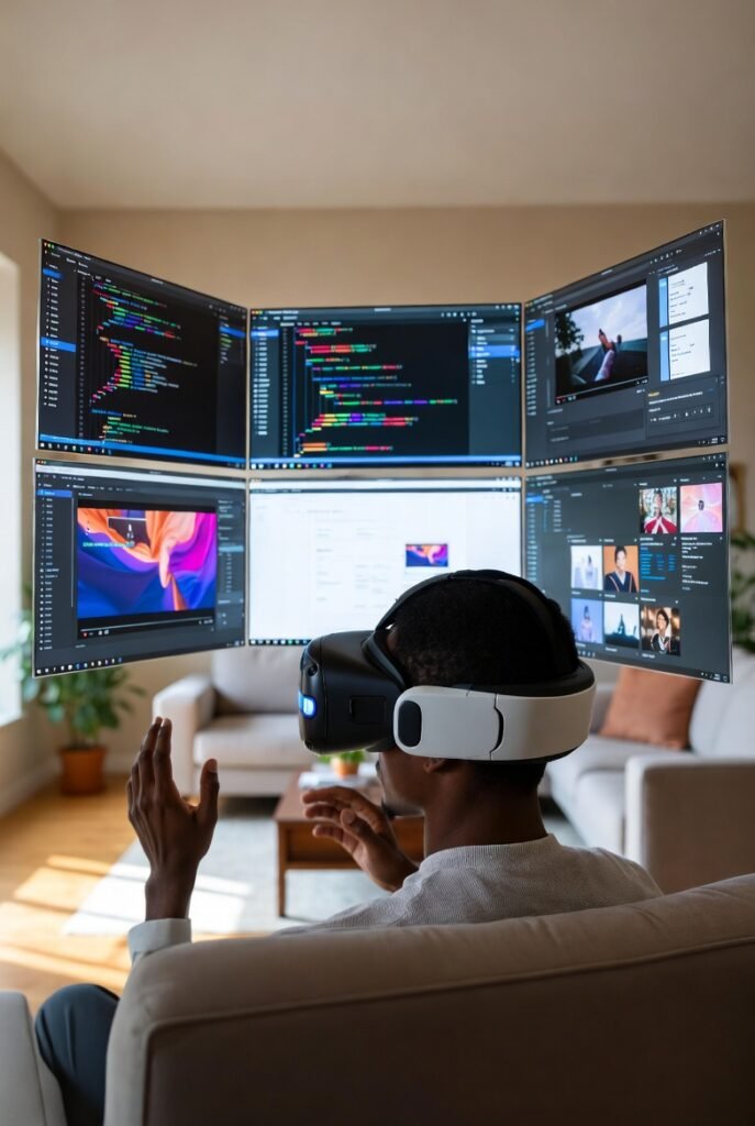 Trabajndo con gafas VR con IA