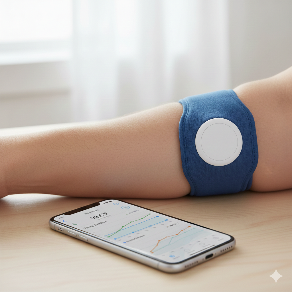 termómetro con IA Tempdrop wearable')