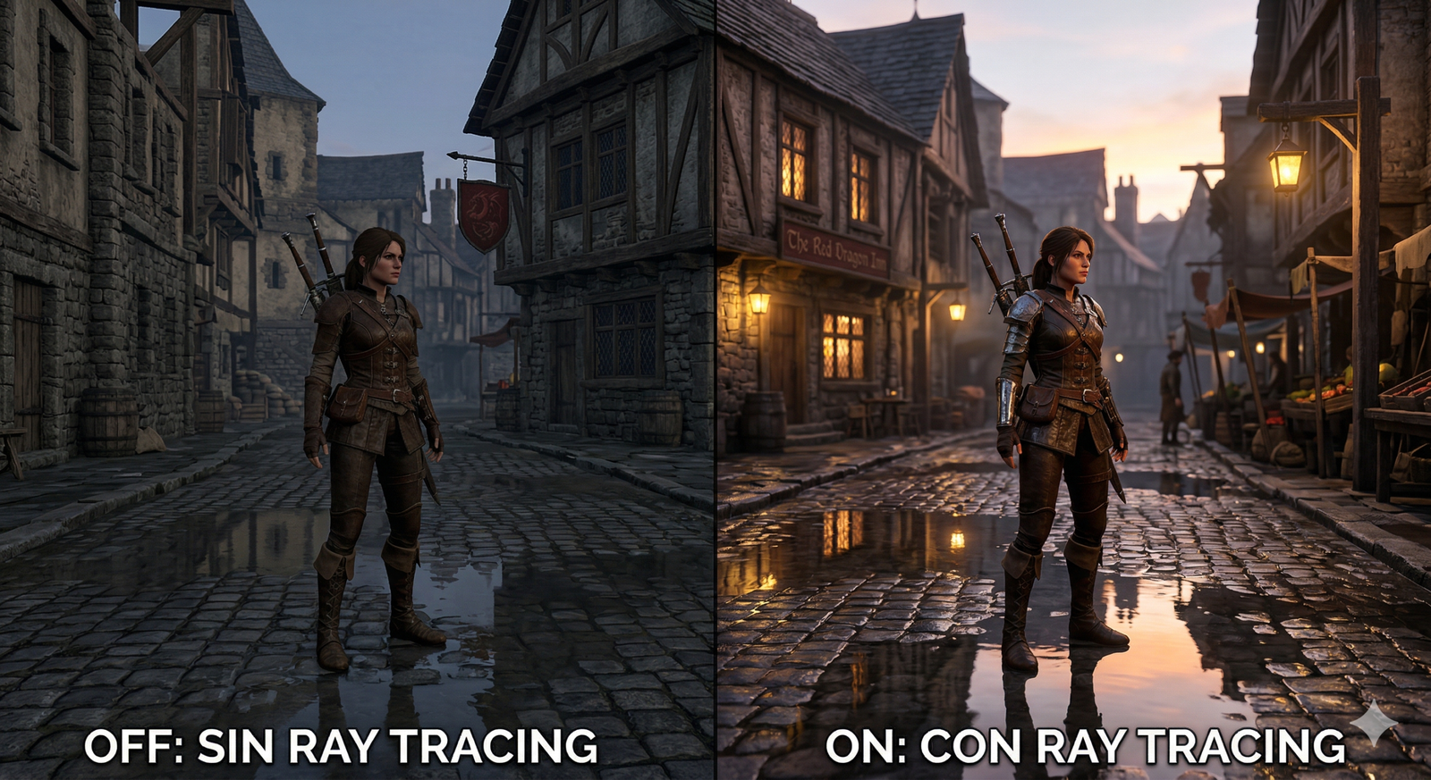 Sin Ray Tracing  vs con Ray Tracing
