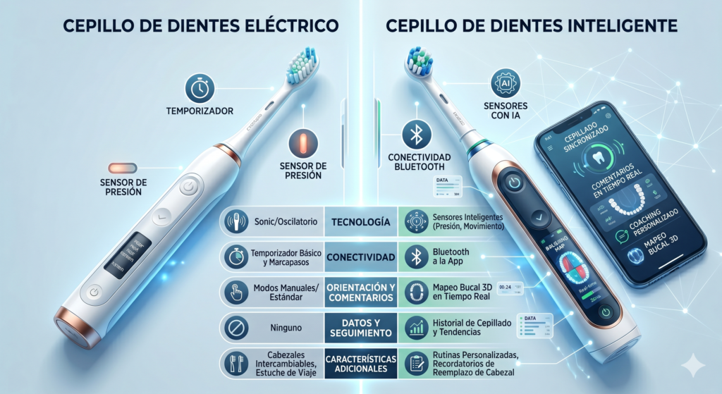 cepillos eléctricos vs inteligentes comparativa