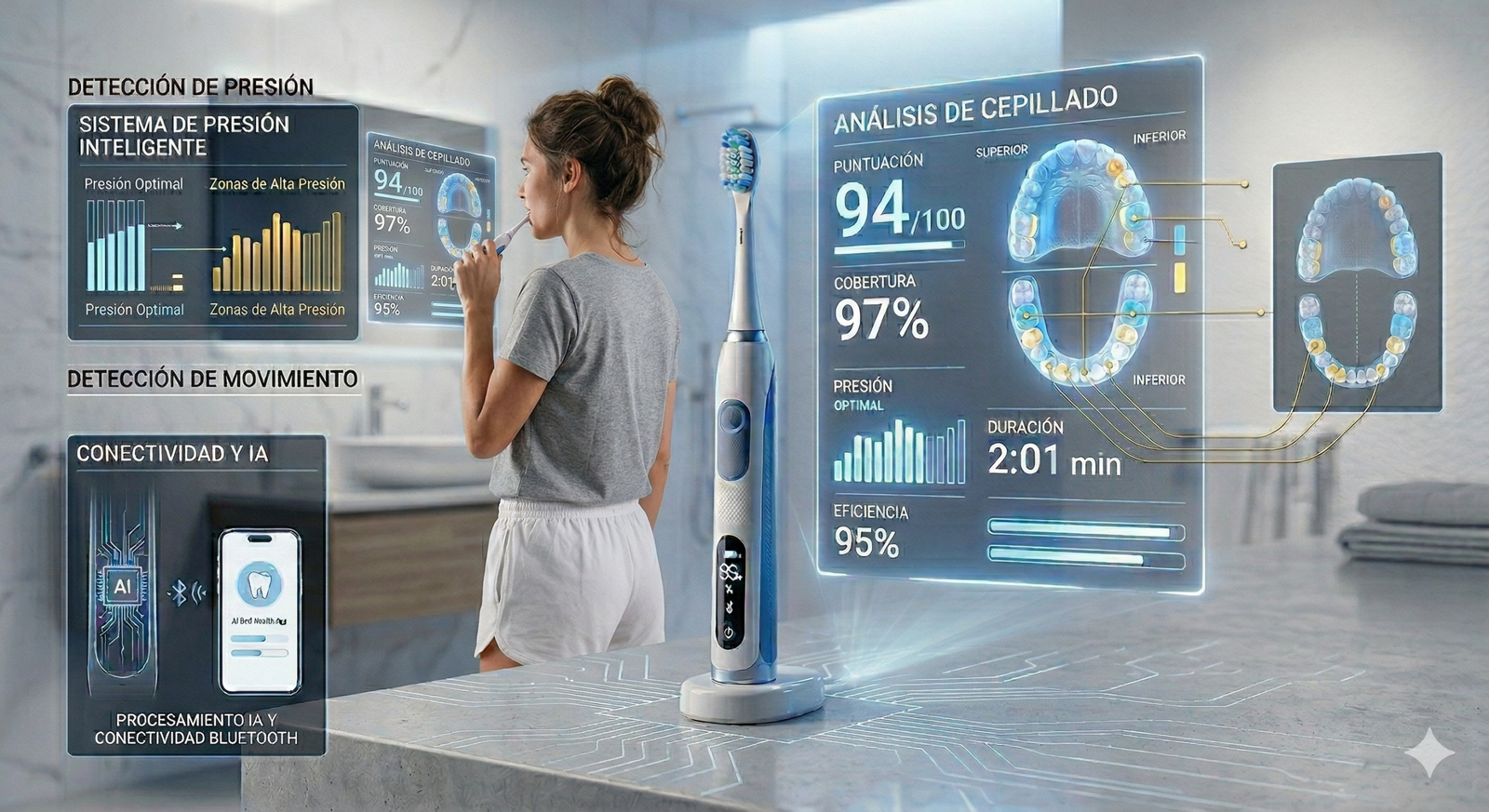 cómo funciona un cepillo de dientes con inteligencia artificial