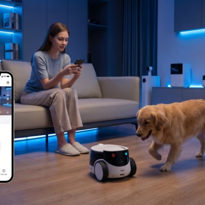 enabot ebo rola juguete para mascotas con ia