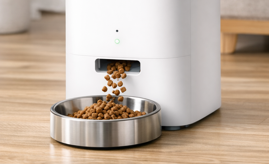 imagen ilustrativa de comedero para mascotas con IA