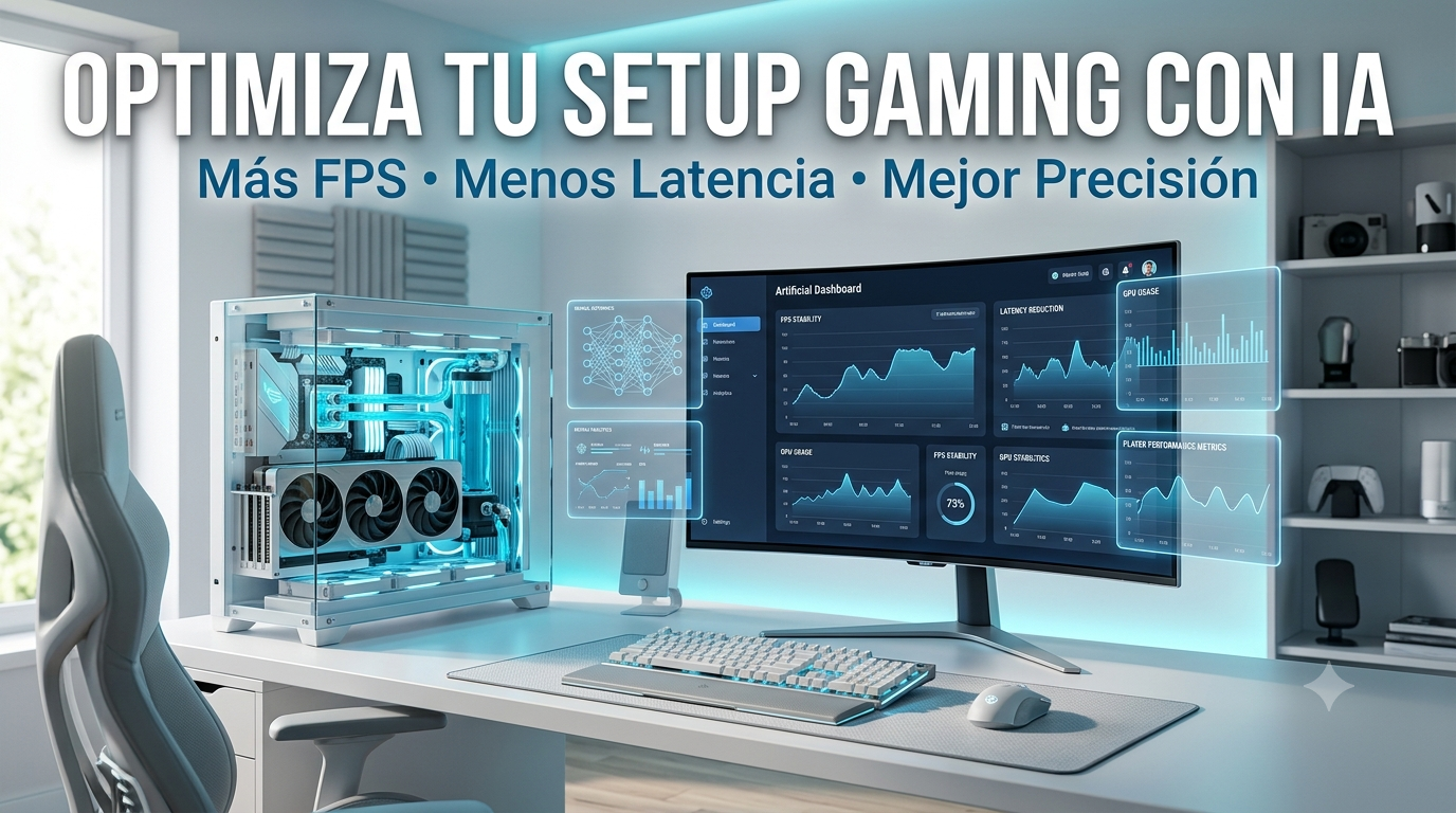Setup gaming futurista optimizado con IA